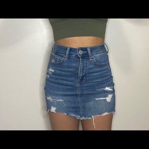 American Eagle super stretch hi-rise mini denim skirt